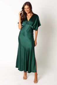 DRESSES @Ciara Maxi Dress - Dark Emerald