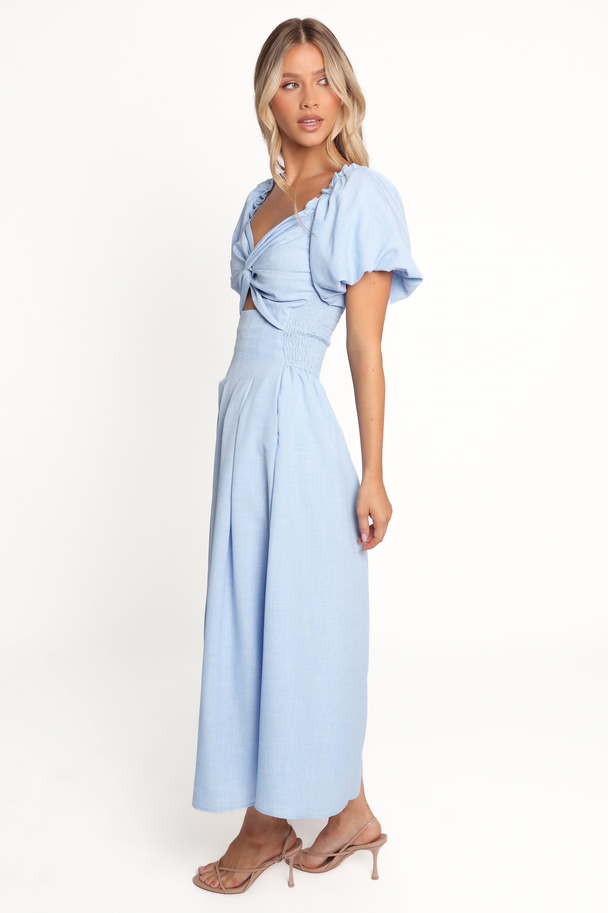 DRESSES Cintra Puff Sleeve Maxi Dress - Blue