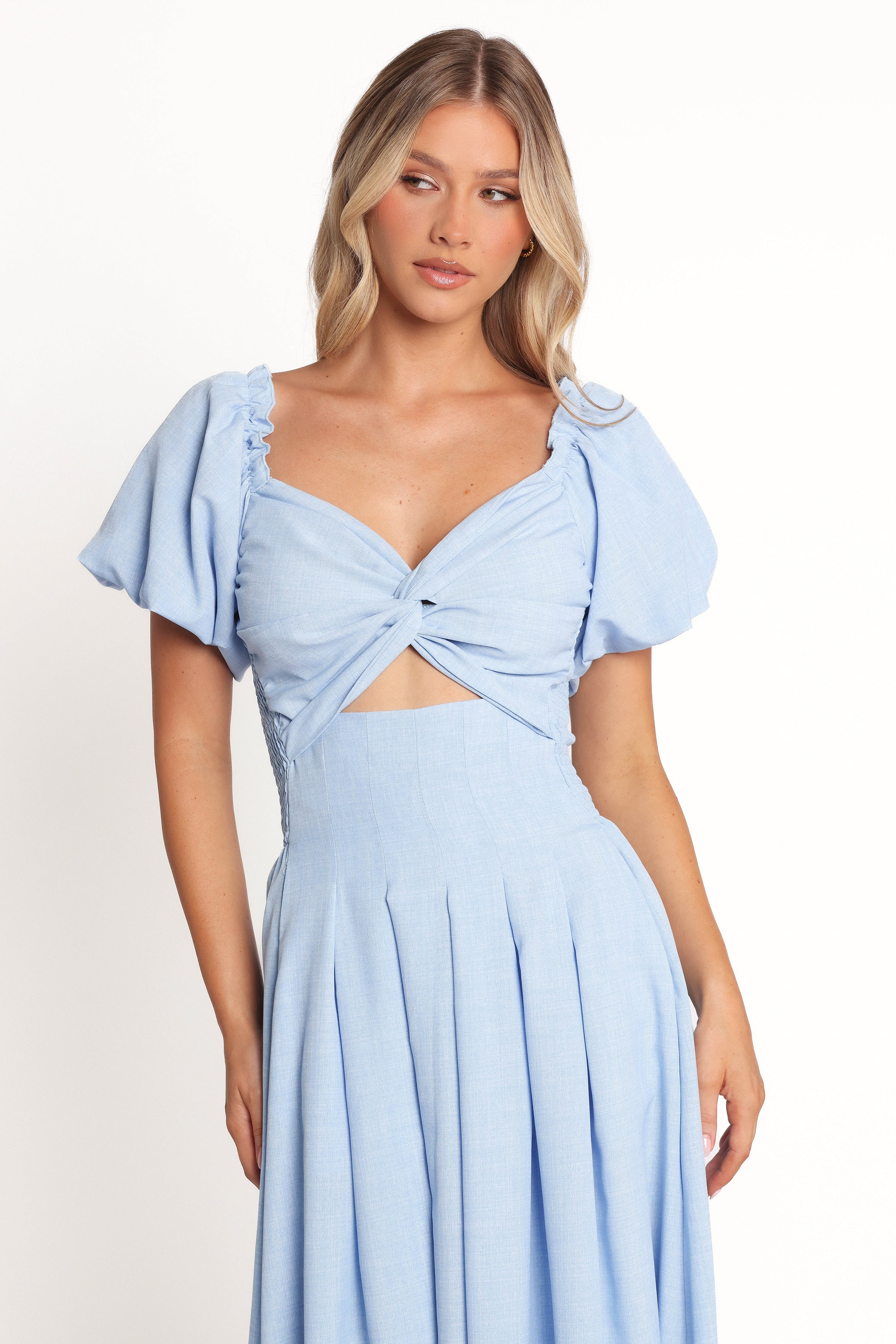 DRESSES Cintra Puff Sleeve Maxi Dress - Blue