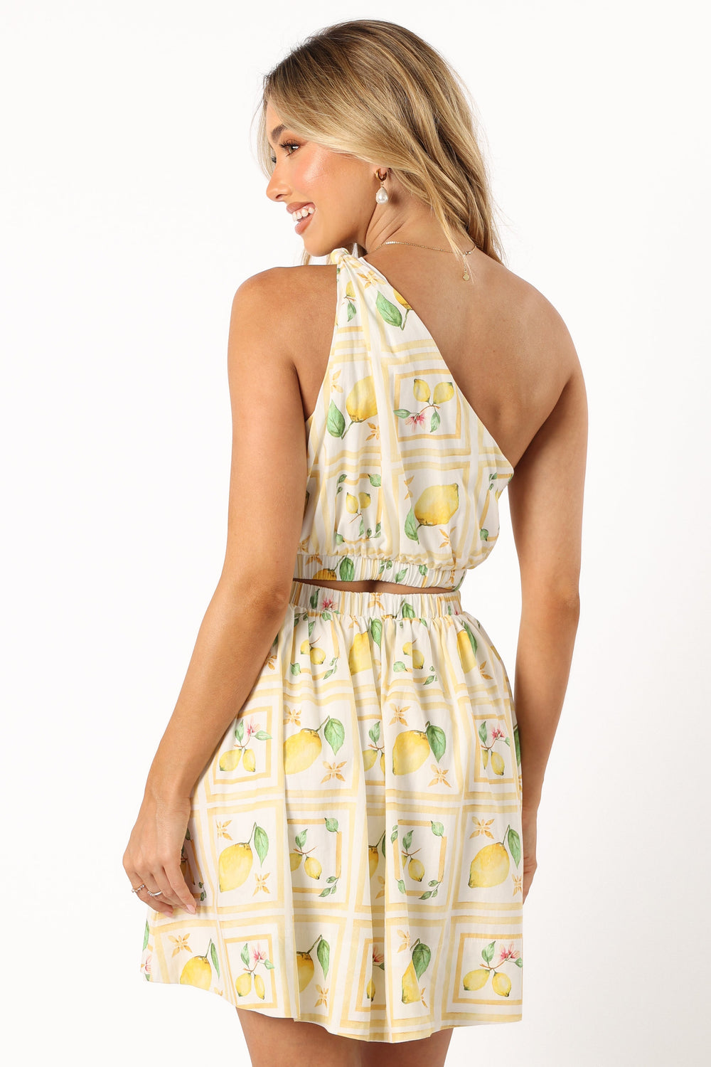 DRESSES @Cintrico One Shoulder Mini Dress - Lemon