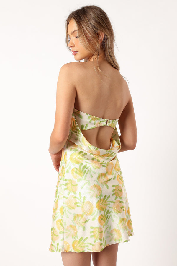 DRESSES @Citron Strapless Mini Dress - Yellow