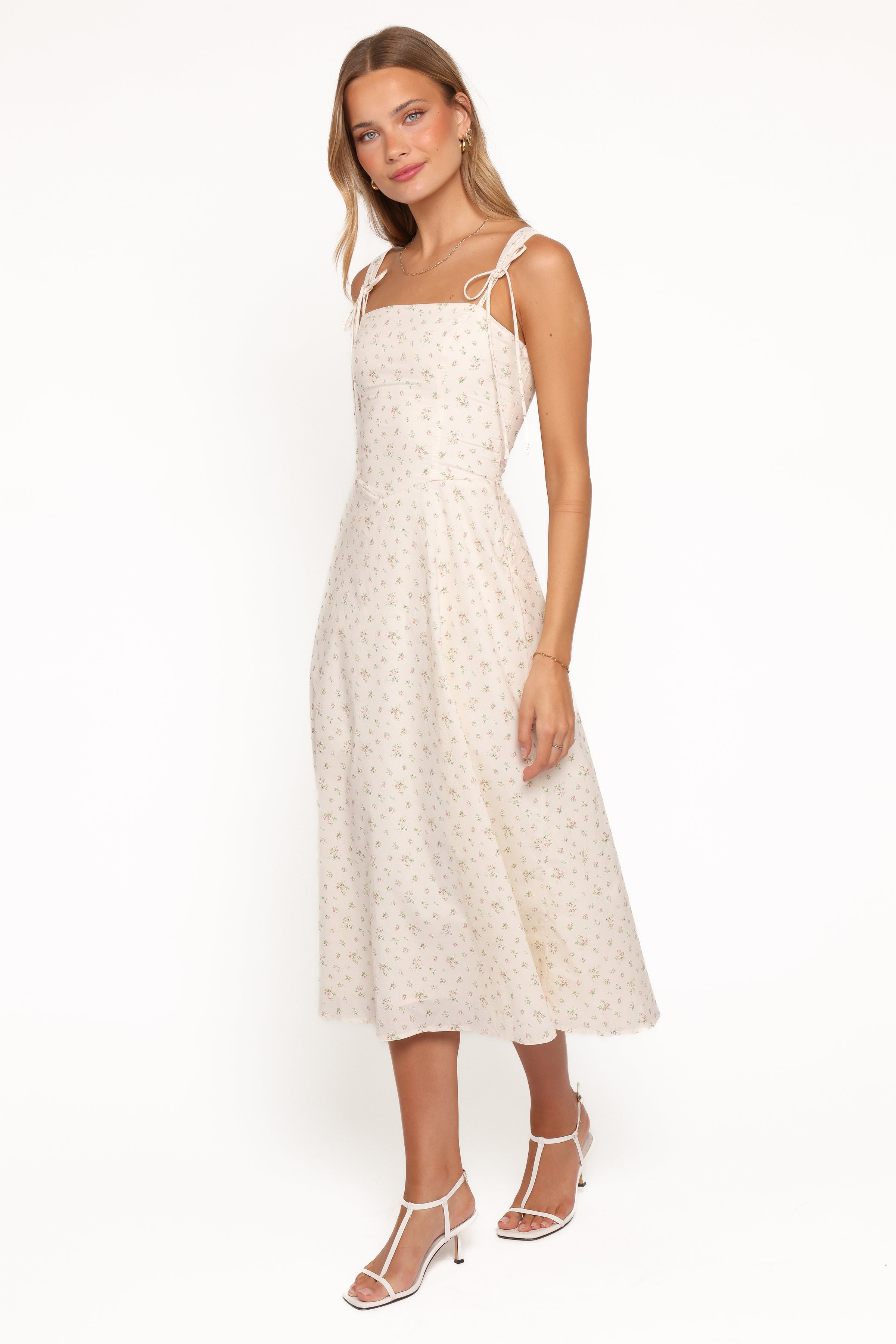 DRESSES Clarissa Midi Dress - White Betty