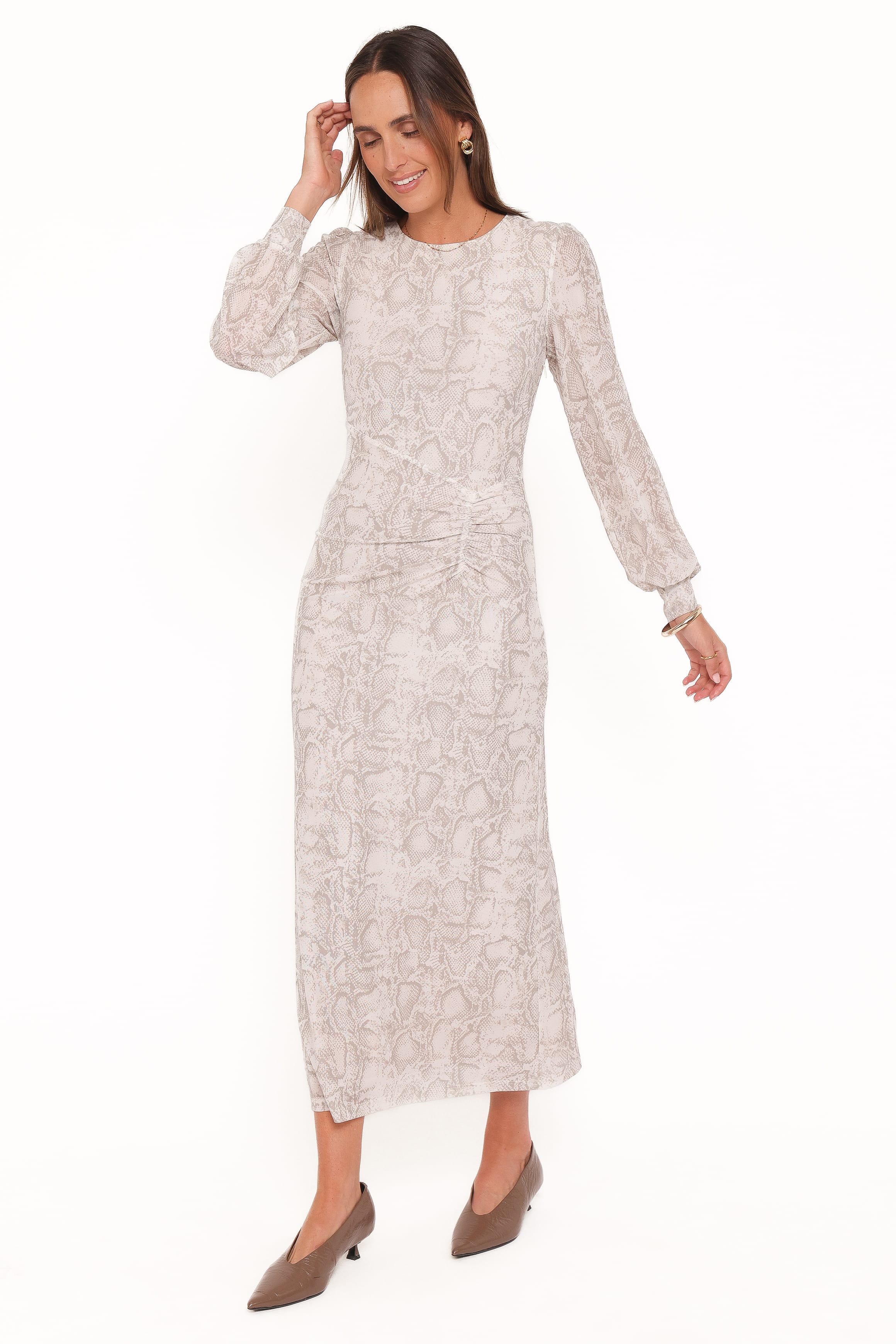 DRESSES Clemens Mesh Maxi Dress - Snake Print