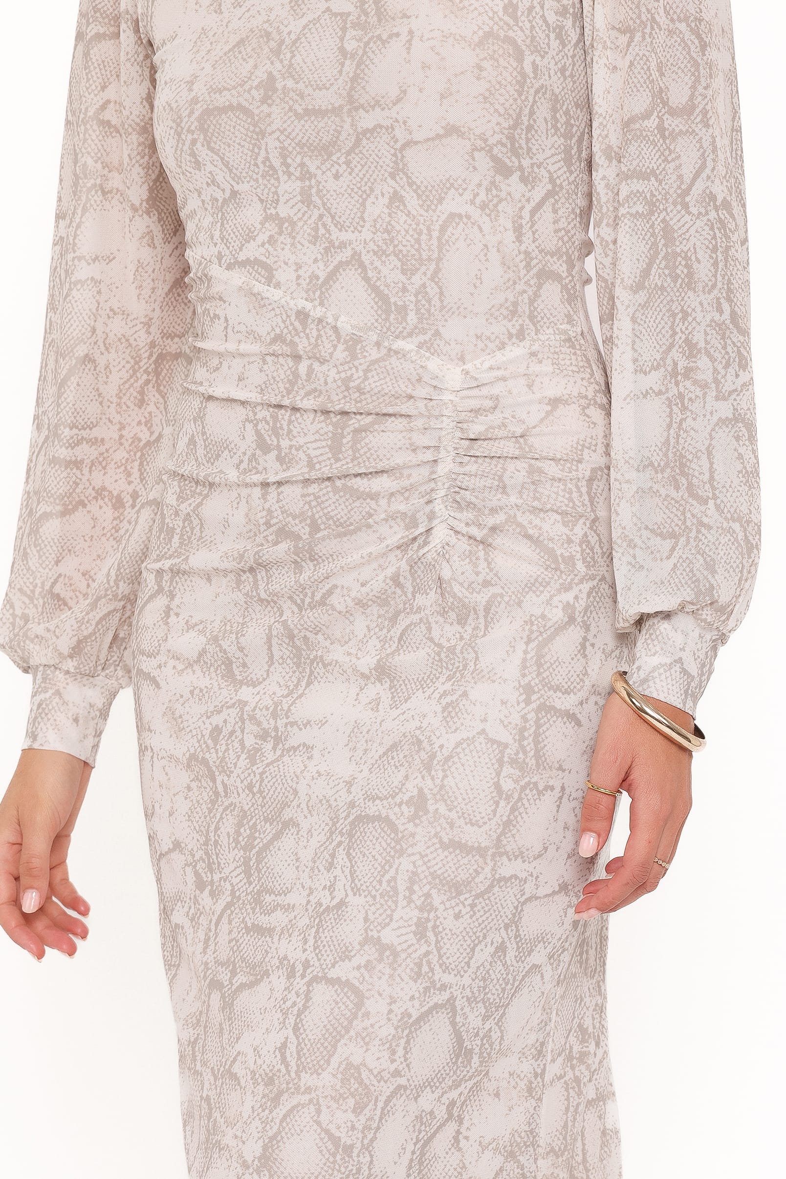 DRESSES Clemens Mesh Maxi Dress - Snake Print