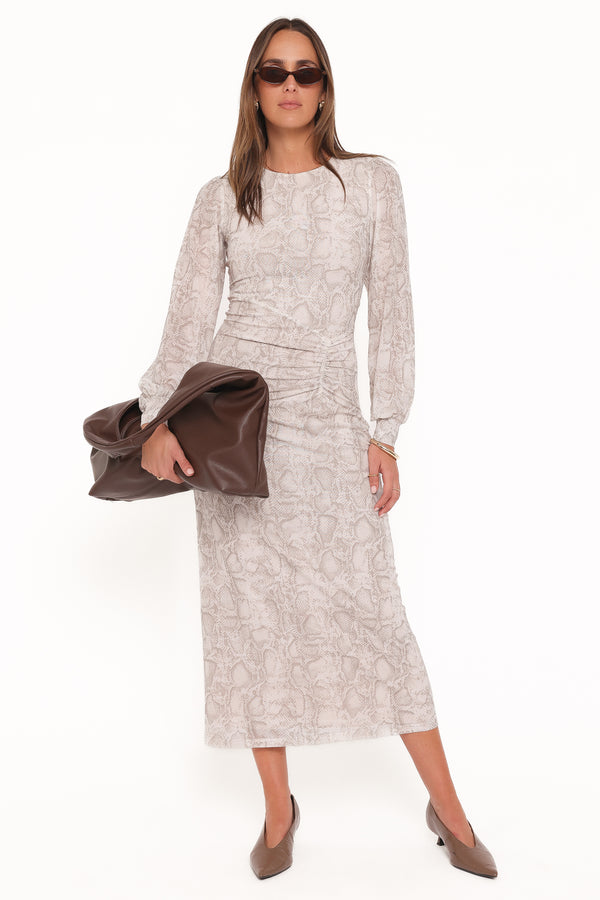 DRESSES Clemens Mesh Maxi Dress - Snake Print