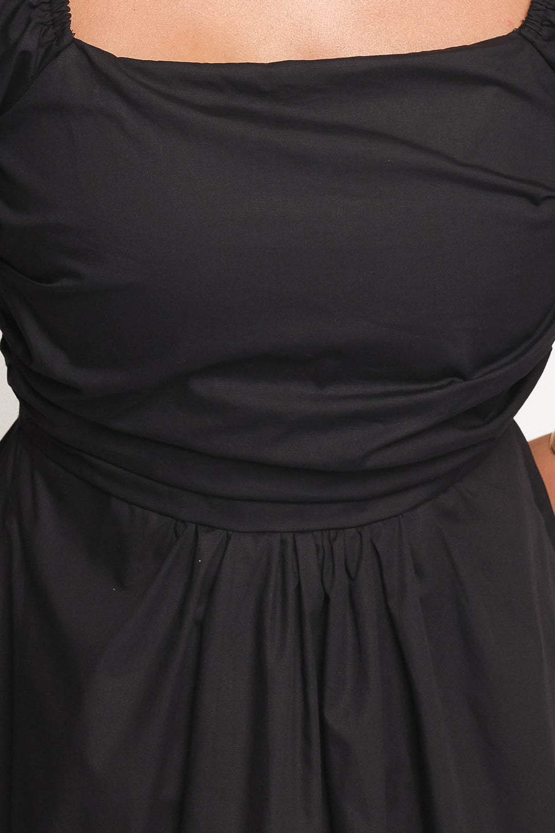 DRESSES Clo Puff Sleeve Midi Dress - Black