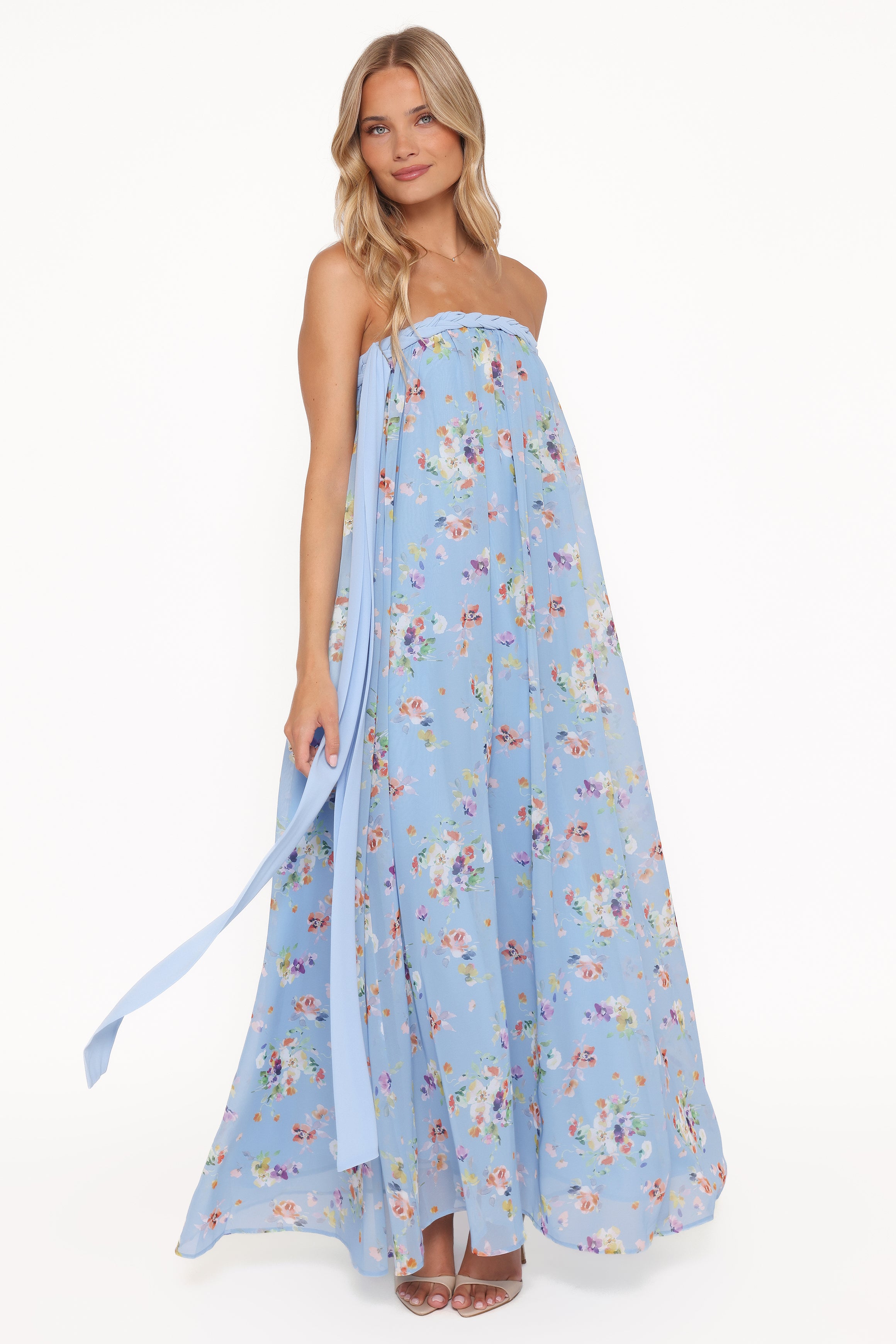 DRESSES Codie Off Shoulder Maxi Dress - Cornflower Blue Floral