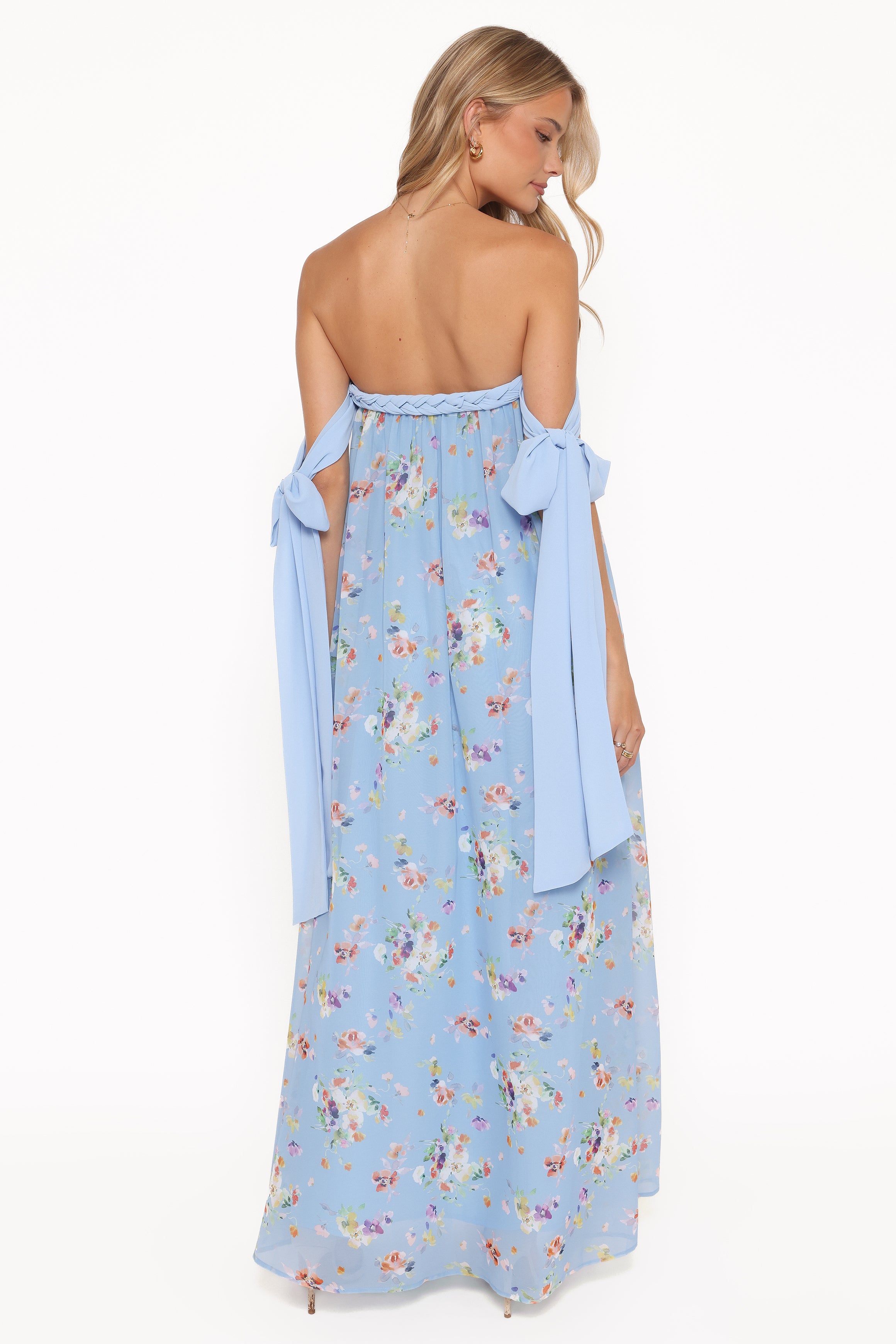 DRESSES Codie Off Shoulder Maxi Dress - Cornflower Blue Floral
