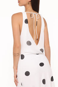 DRESSES Collette Maxi Dress - White Polka Dot