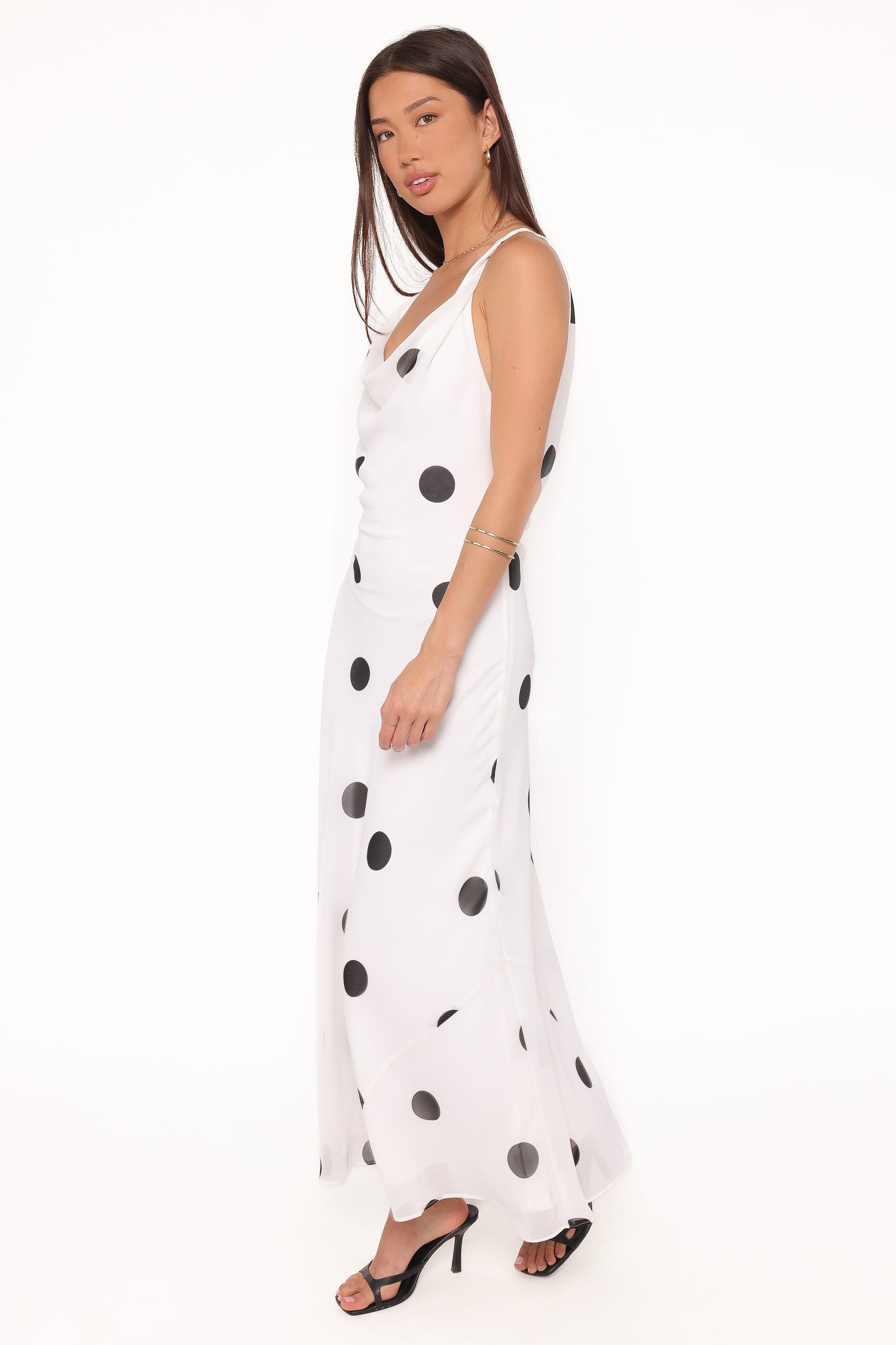 DRESSES Collette Maxi Dress - White Polka Dot