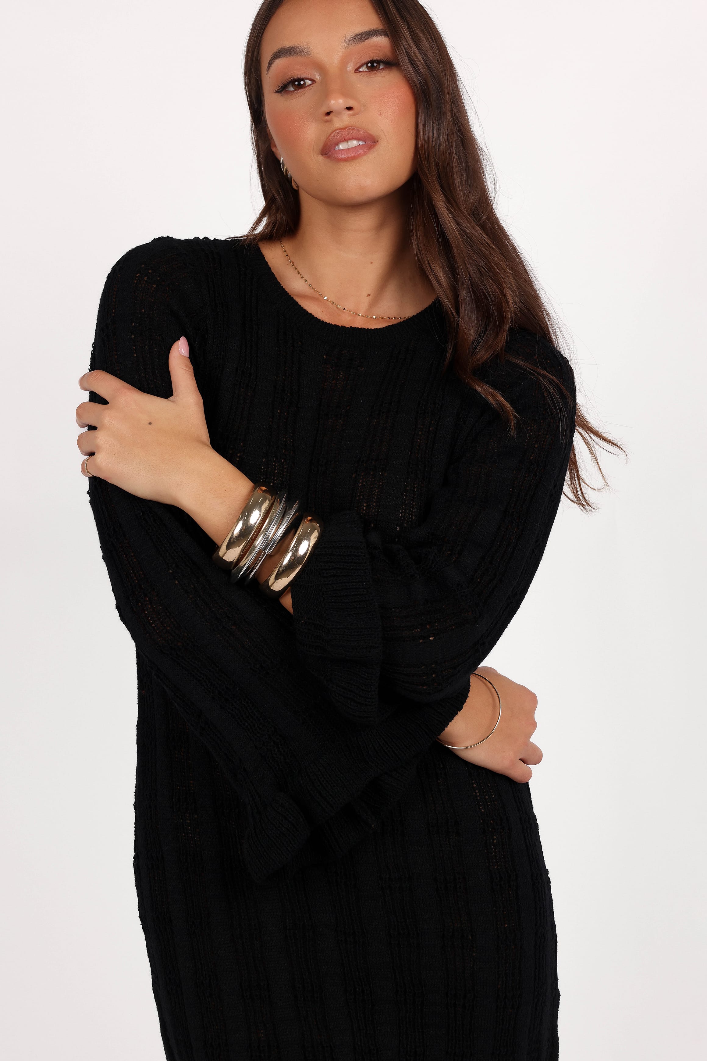 DRESSES Colter Long Sleeve Maxi Dress - Black