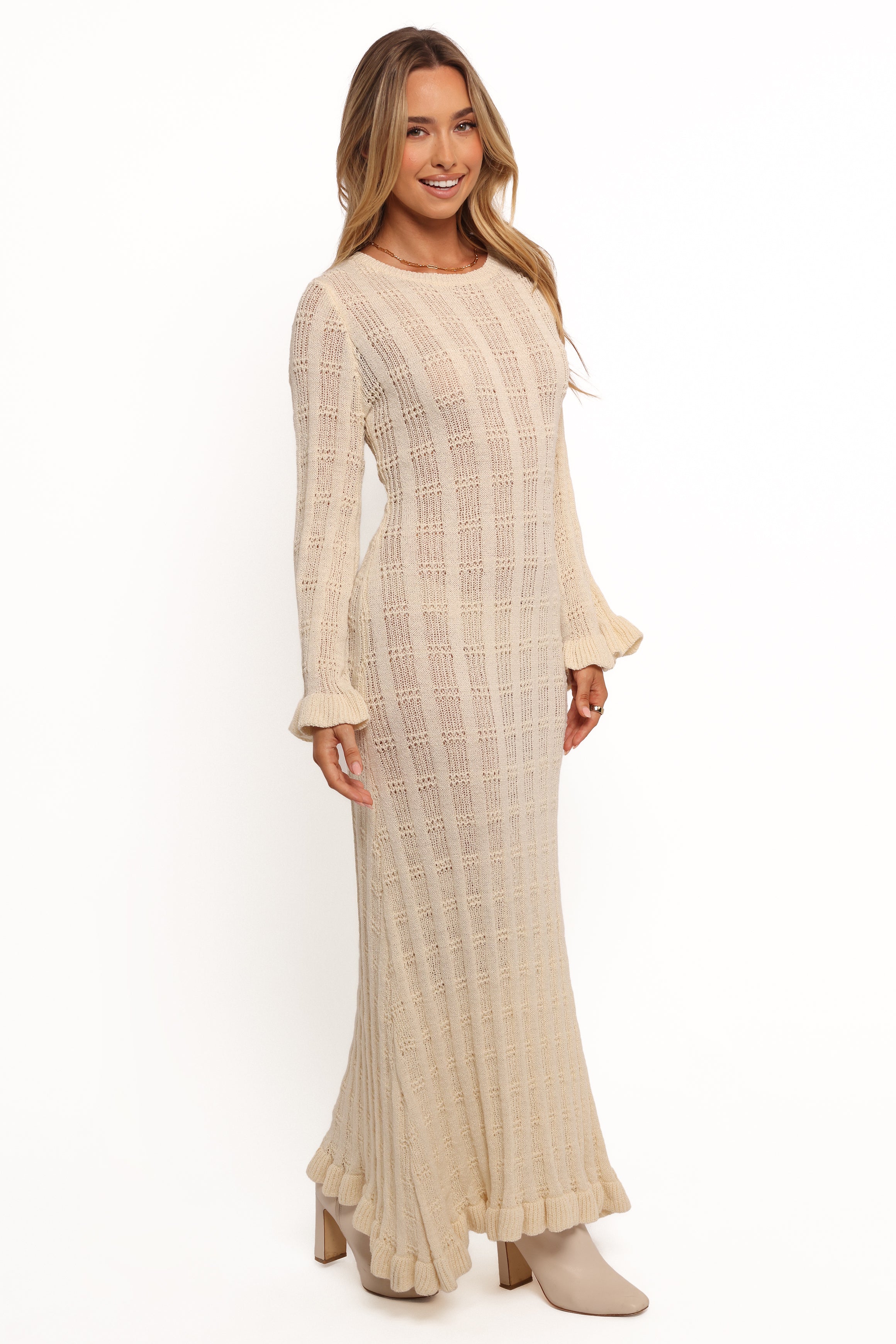 DRESSES Colter Long Sleeve Maxi Dress - White