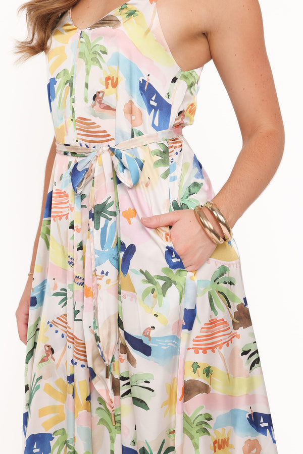DRESSES Coralee Maxi Dress - Cream Resort Isle
