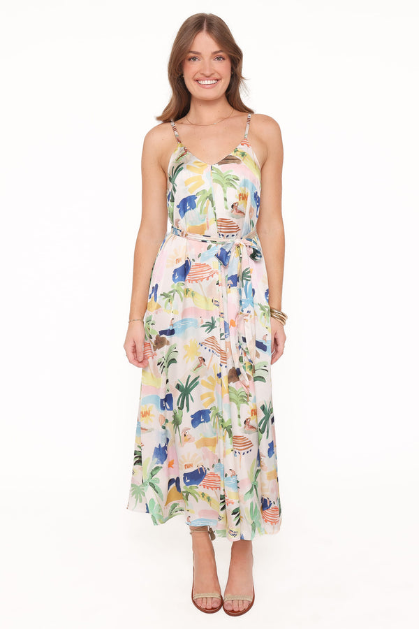 DRESSES Coralee Maxi Dress - Cream Resort Isle