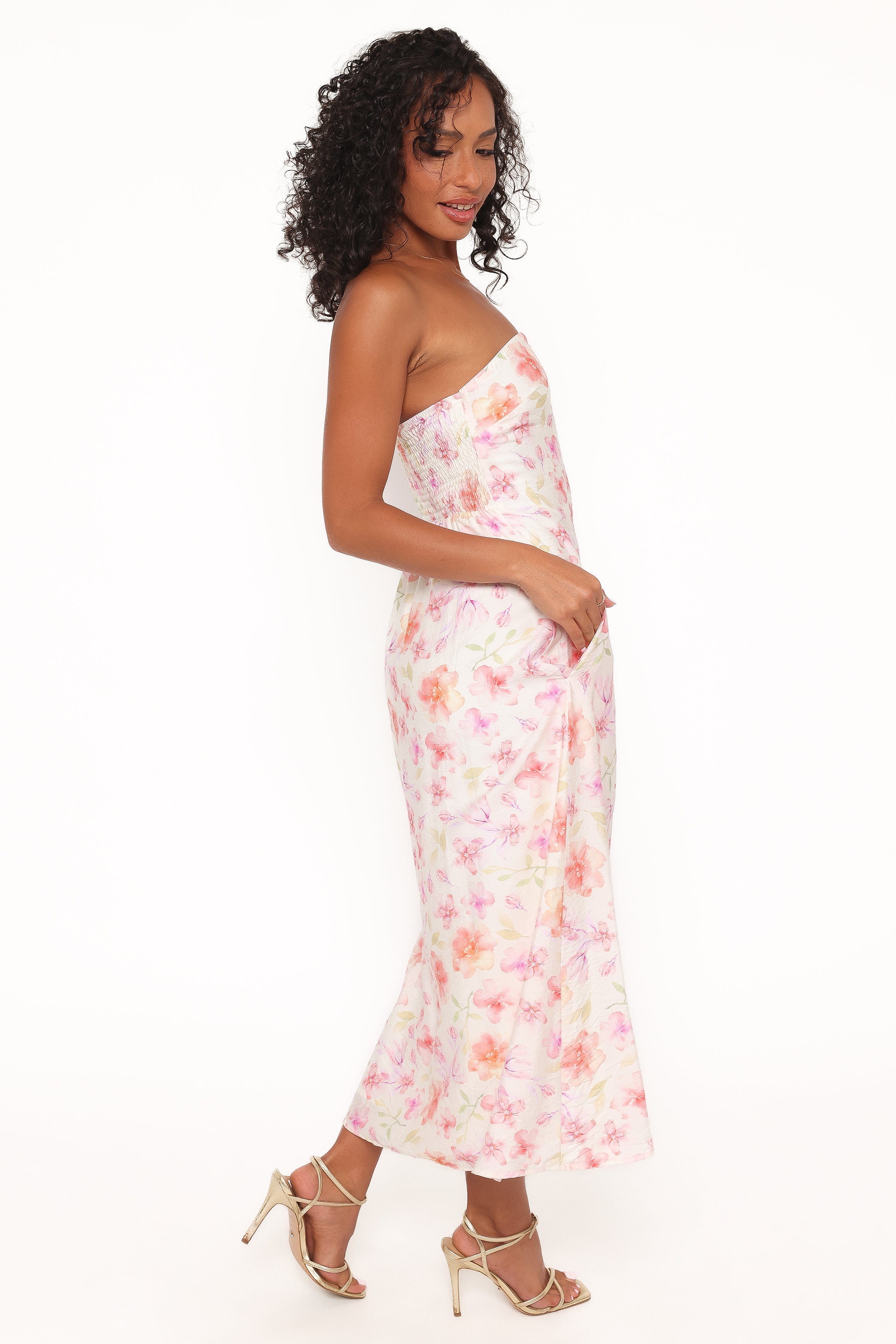DRESSES Coralin Strapless Maxi Dress - Pink Floral
