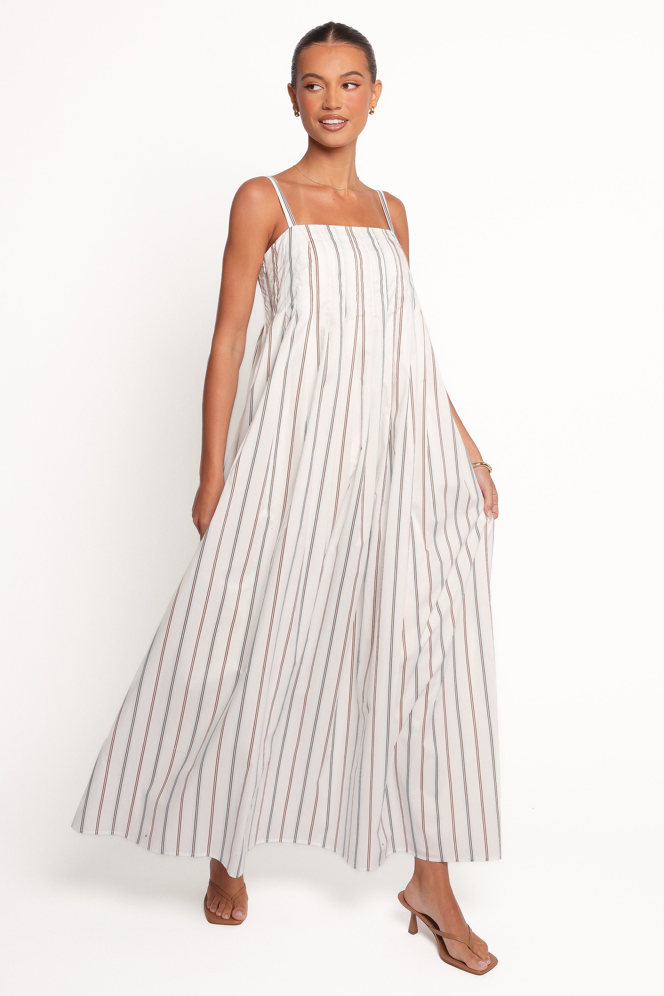 DRESSES Corfu Midi Dress - Blue Stripe