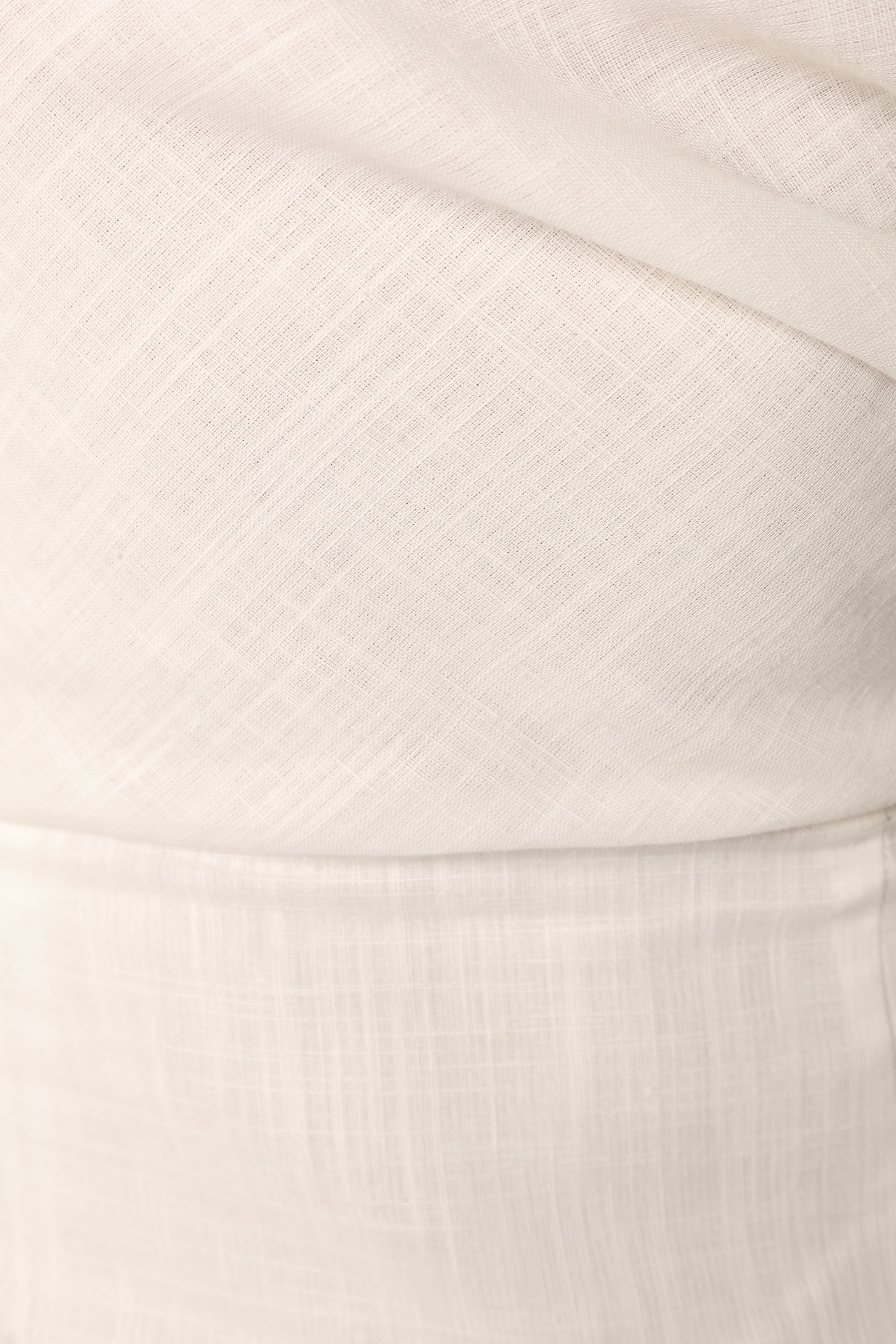 DRESSES @Cosma Off Shoulder Maxi Linen Dress - White