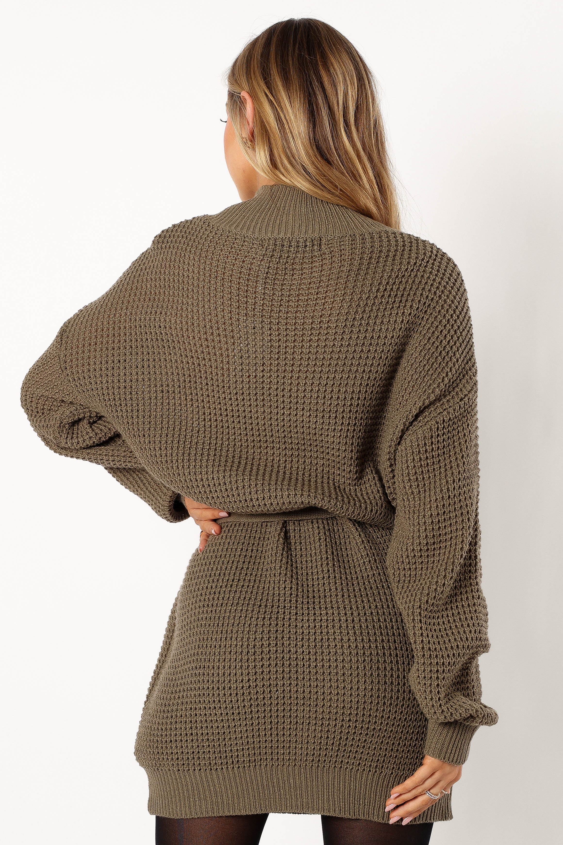 DRESSES @Cozette Longsleeve Mini Dress - Olive