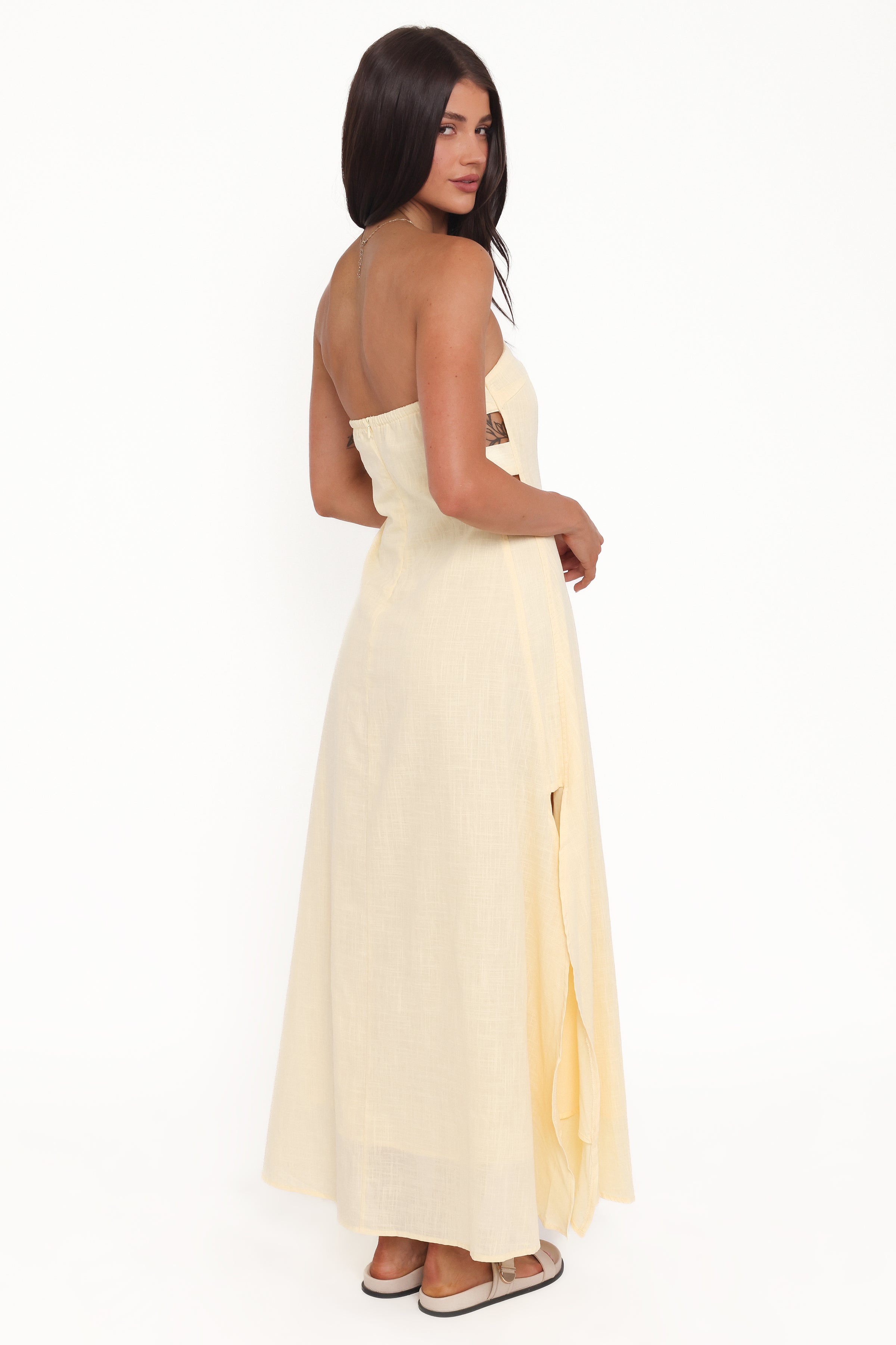 DRESSES Cyrus Strapless Maxi Dress - Butter Yellow