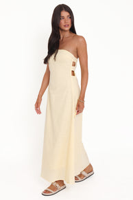 DRESSES Cyrus Strapless Maxi Dress - Butter Yellow