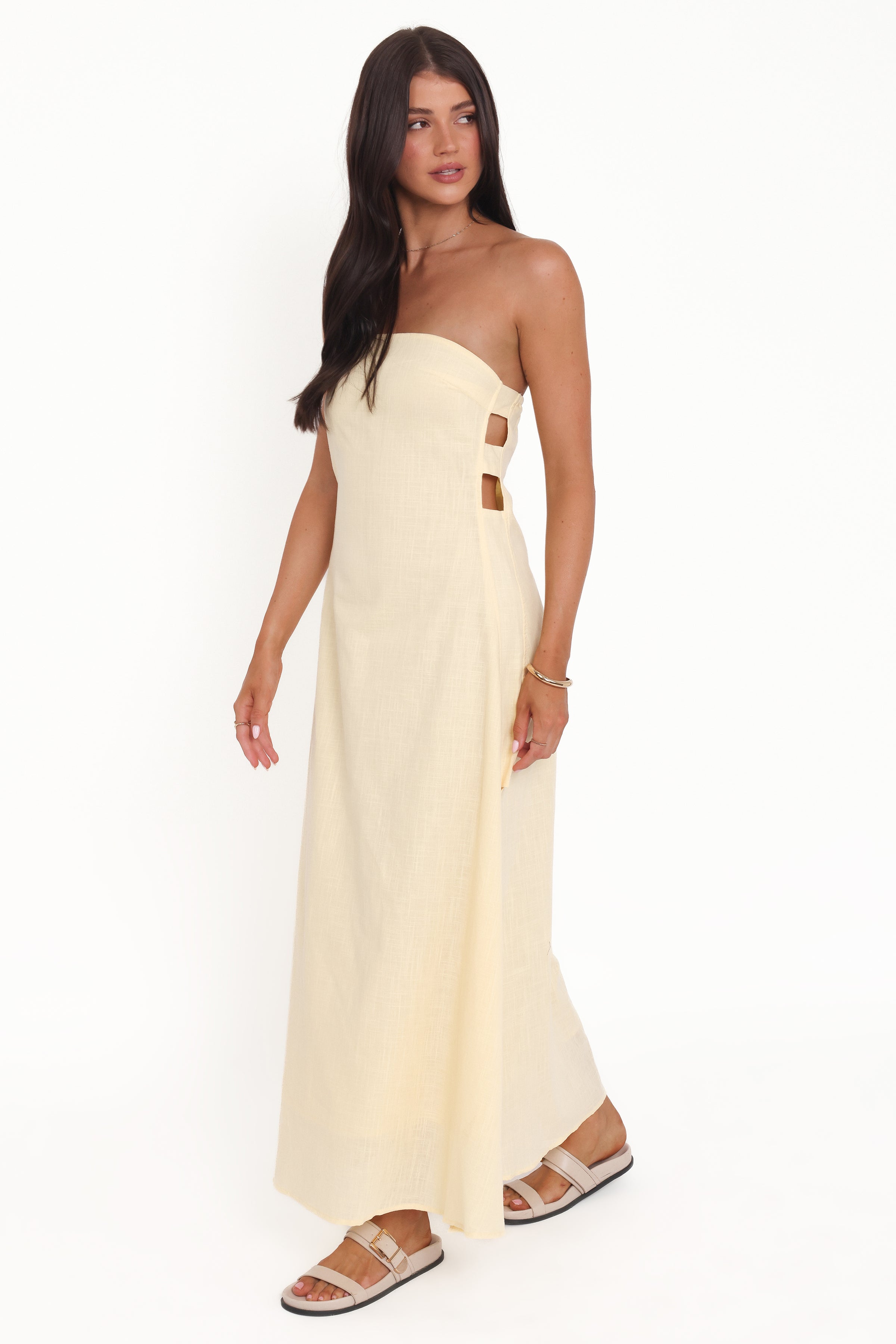 DRESSES Cyrus Strapless Maxi Dress - Butter Yellow