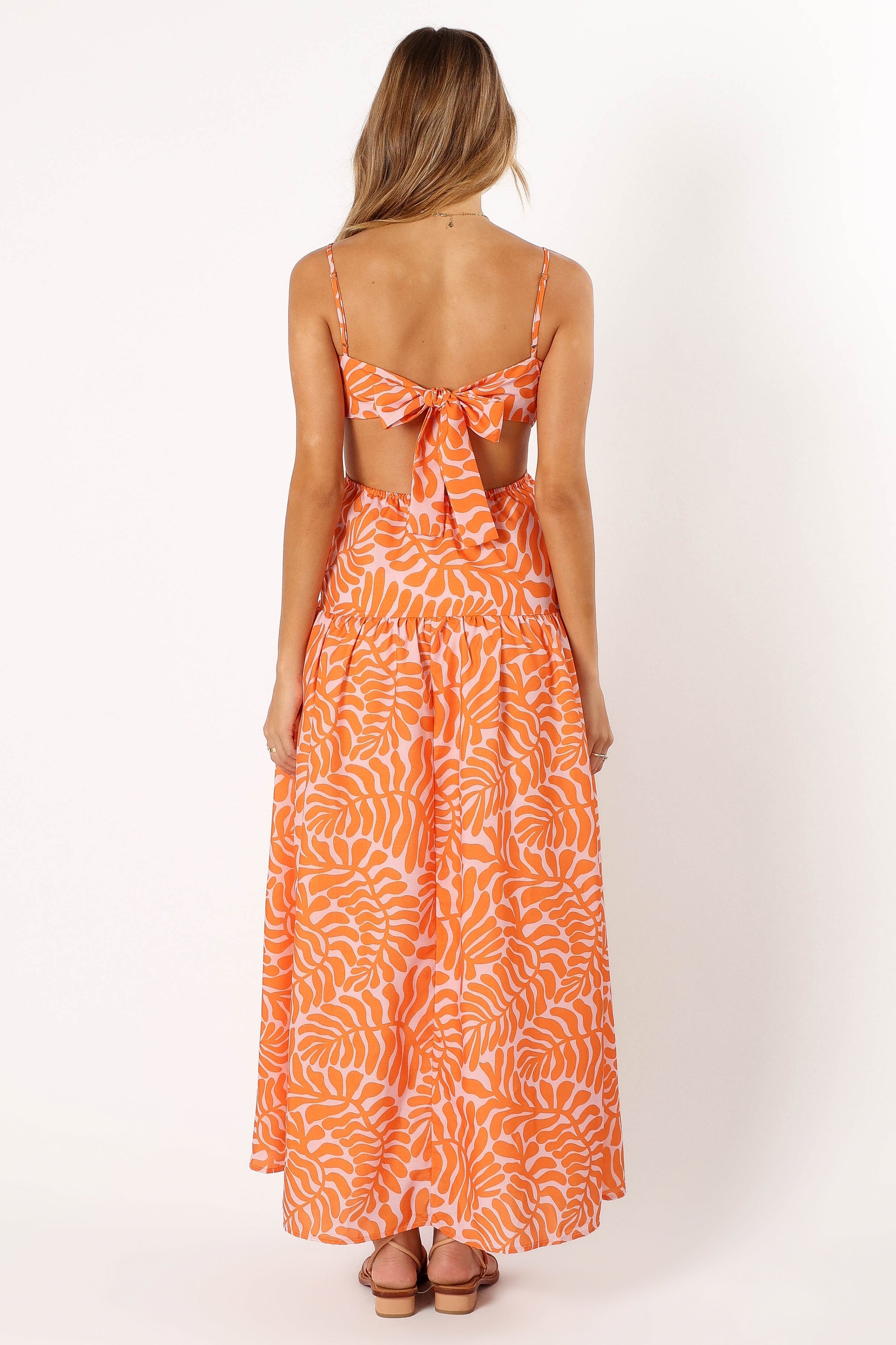 DRESSES @Dalton Cut Out Maxi Dress - Orange Print