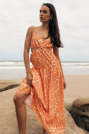 DRESSES Dalton Cut Out Maxi Dress - Orange Print