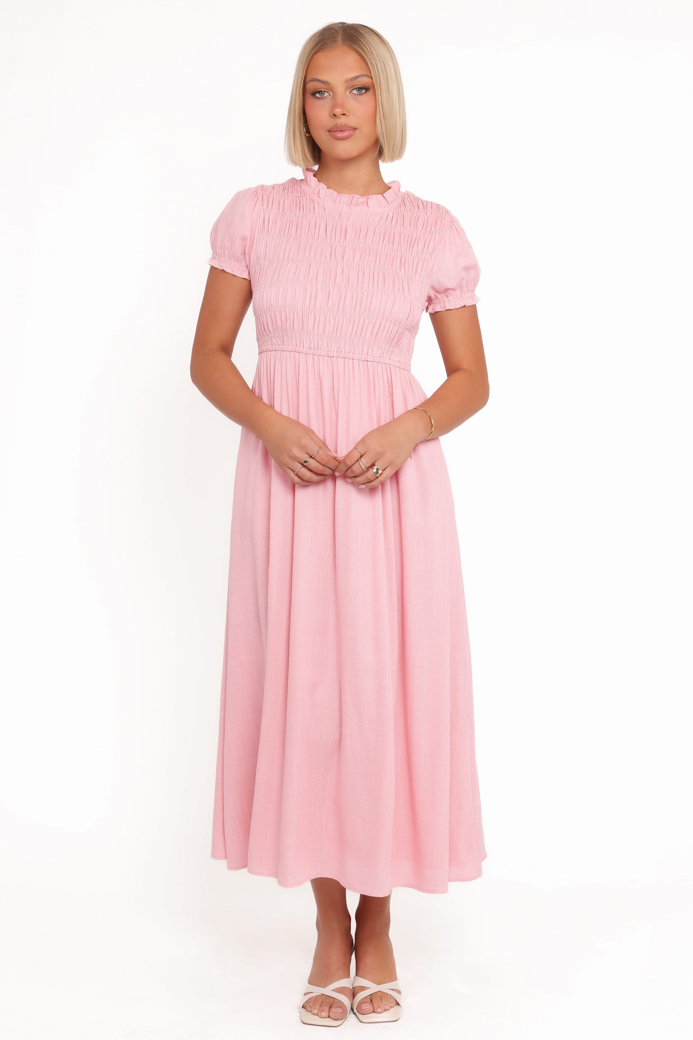 DRESSES Darla Puff Sleeve Dress - Pink