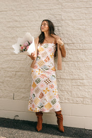 DRESSES @Darlene Maxi Slip Dress - White Multi (Hold for Cool Beginnings)