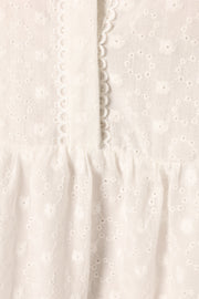 DRESSES @Delia Longsleeve Mini Dress - White