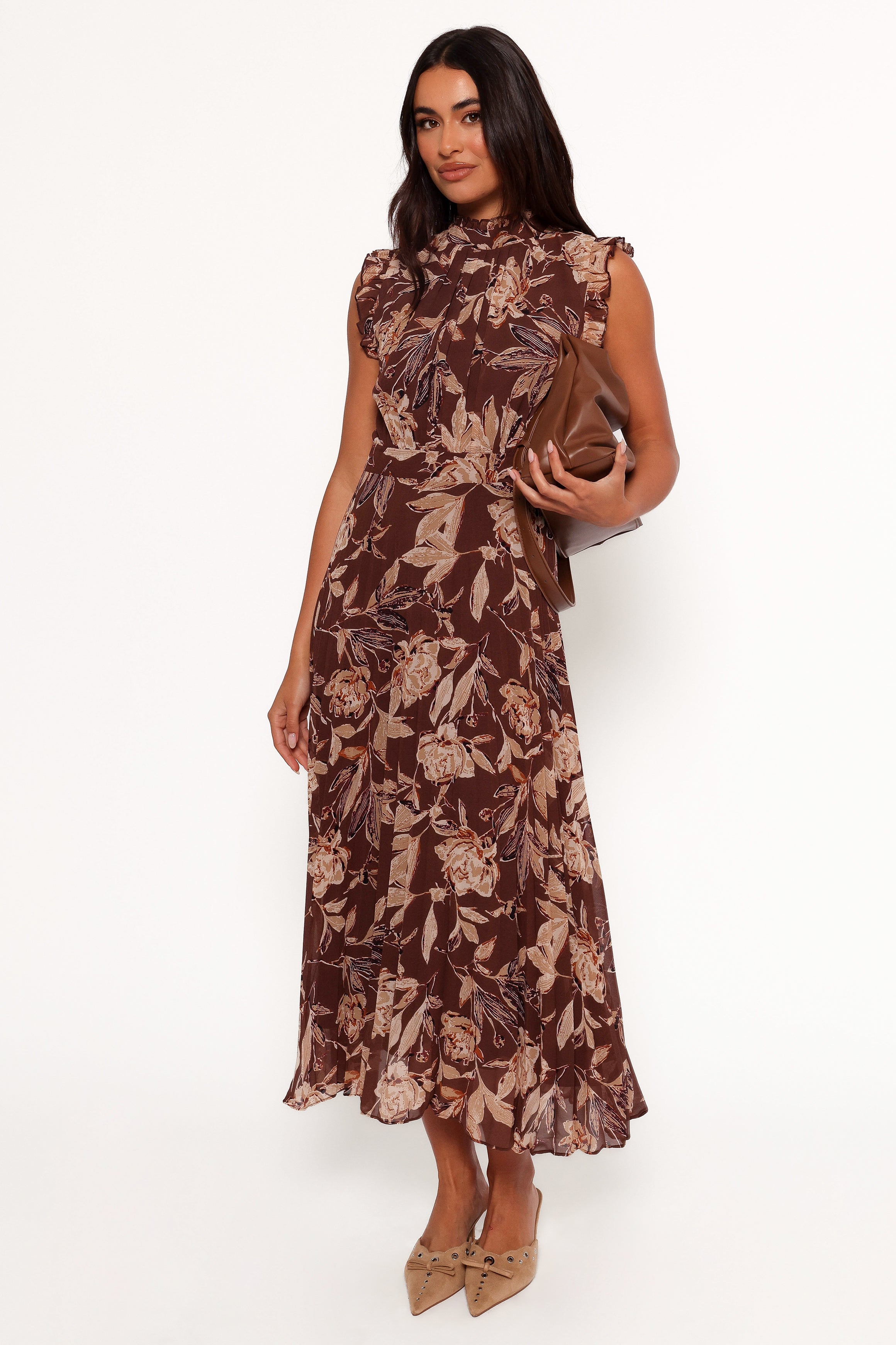 DRESSES Delphine Maxi Dress - Brown Floral