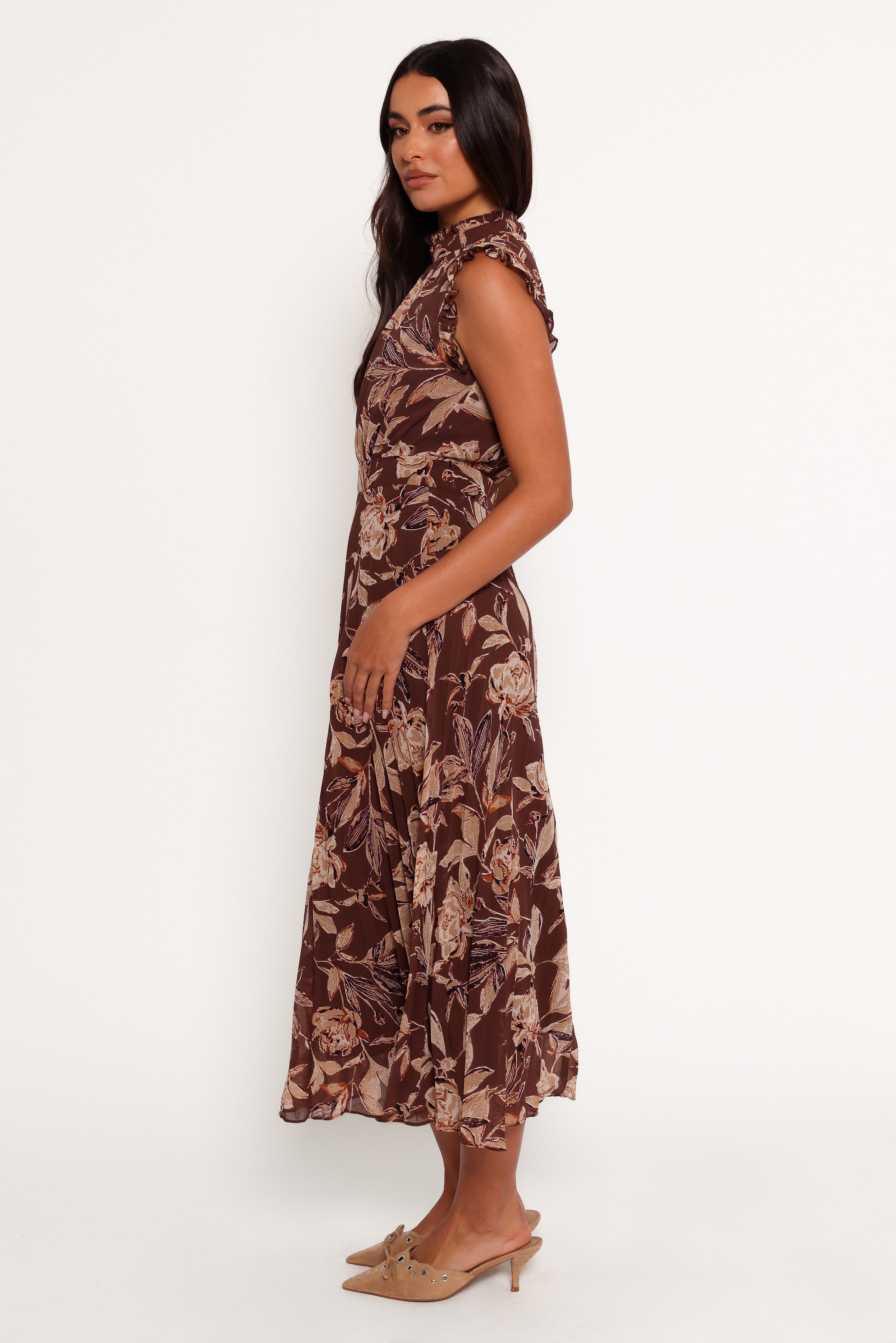 DRESSES Delphine Maxi Dress - Brown Floral