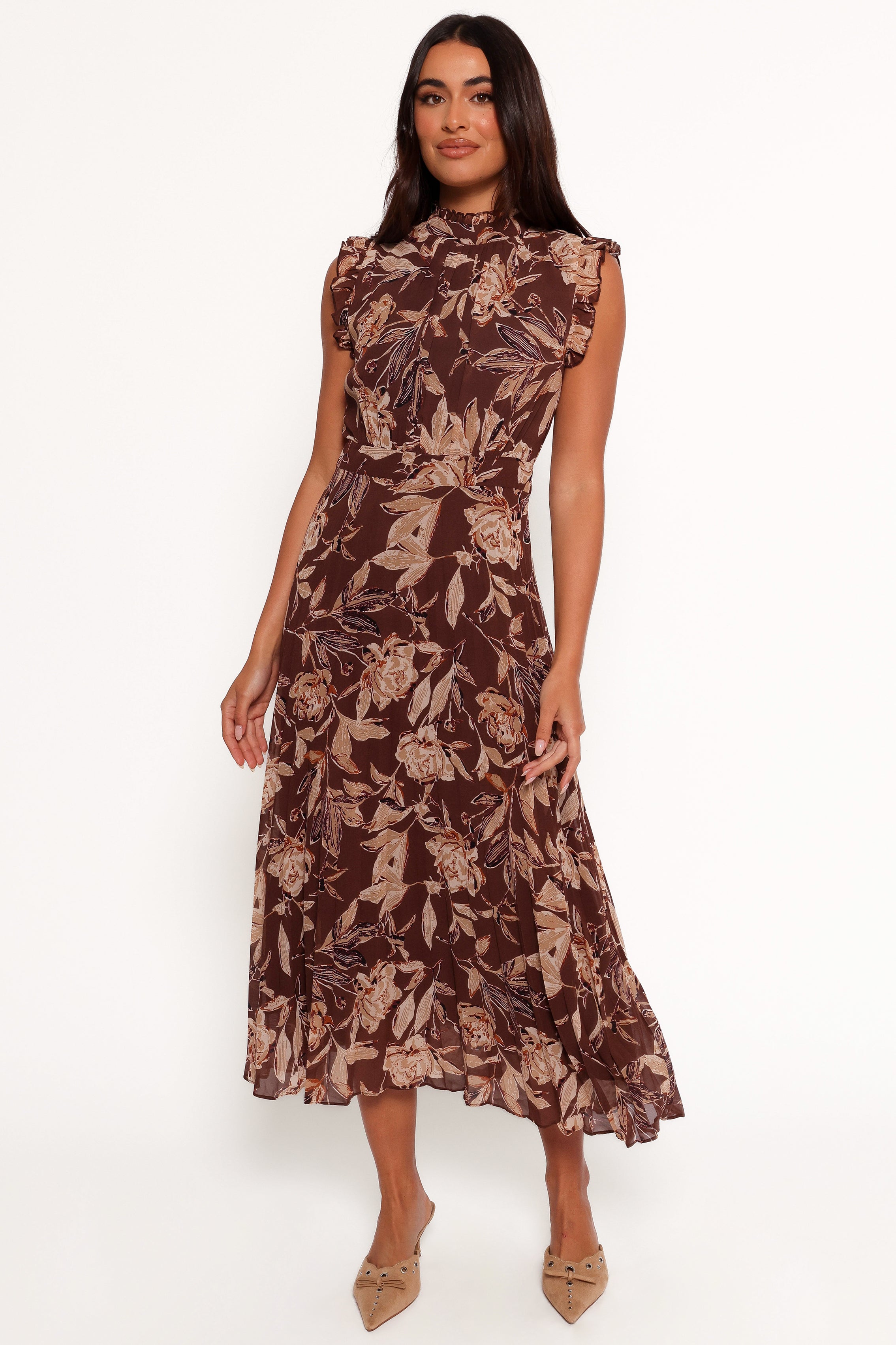 DRESSES Delphine Maxi Dress - Brown Floral