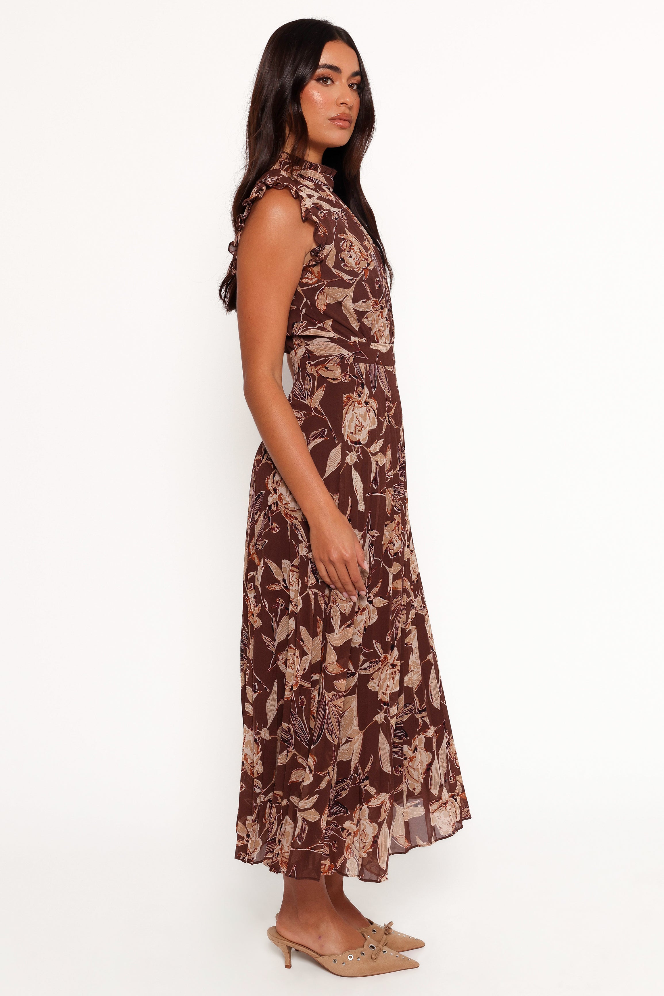 DRESSES Delphine Maxi Dress - Brown Floral