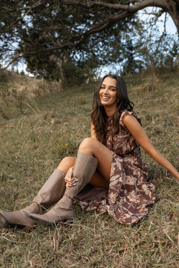 DRESSES Delphine Maxi Dress - Brown Floral