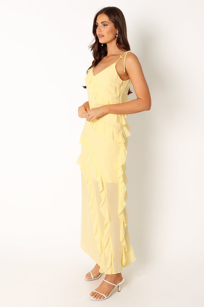 Yellow sale frill dress