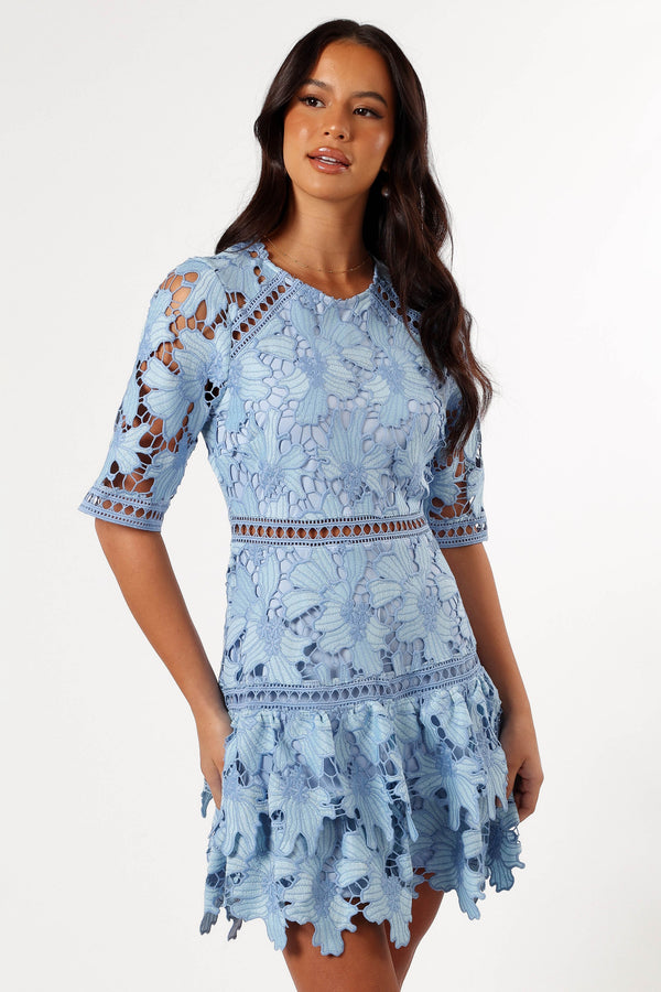 DRESSES @Destan Mini Dress - Blue Multi