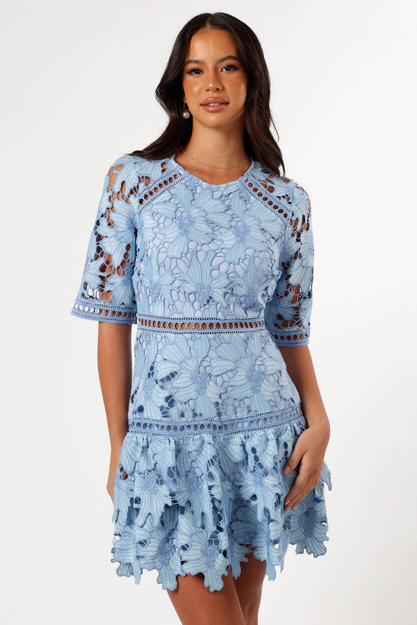 DRESSES @Destan Mini Dress - Blue Multi