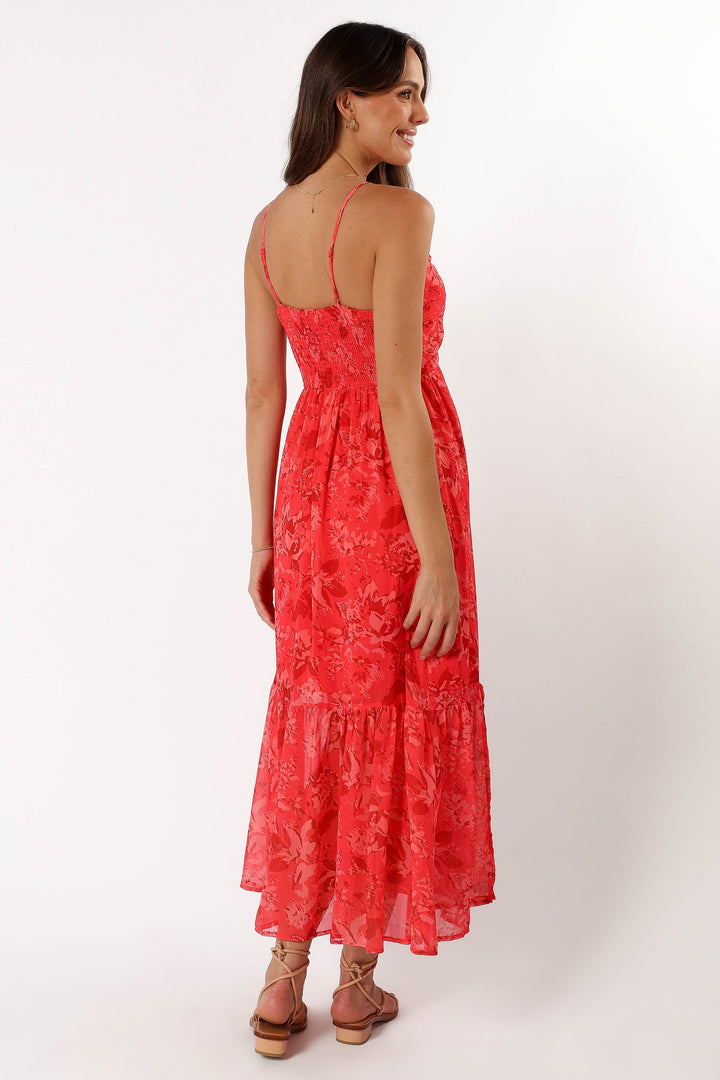 Destiny Midi Dress - Red - Image 5