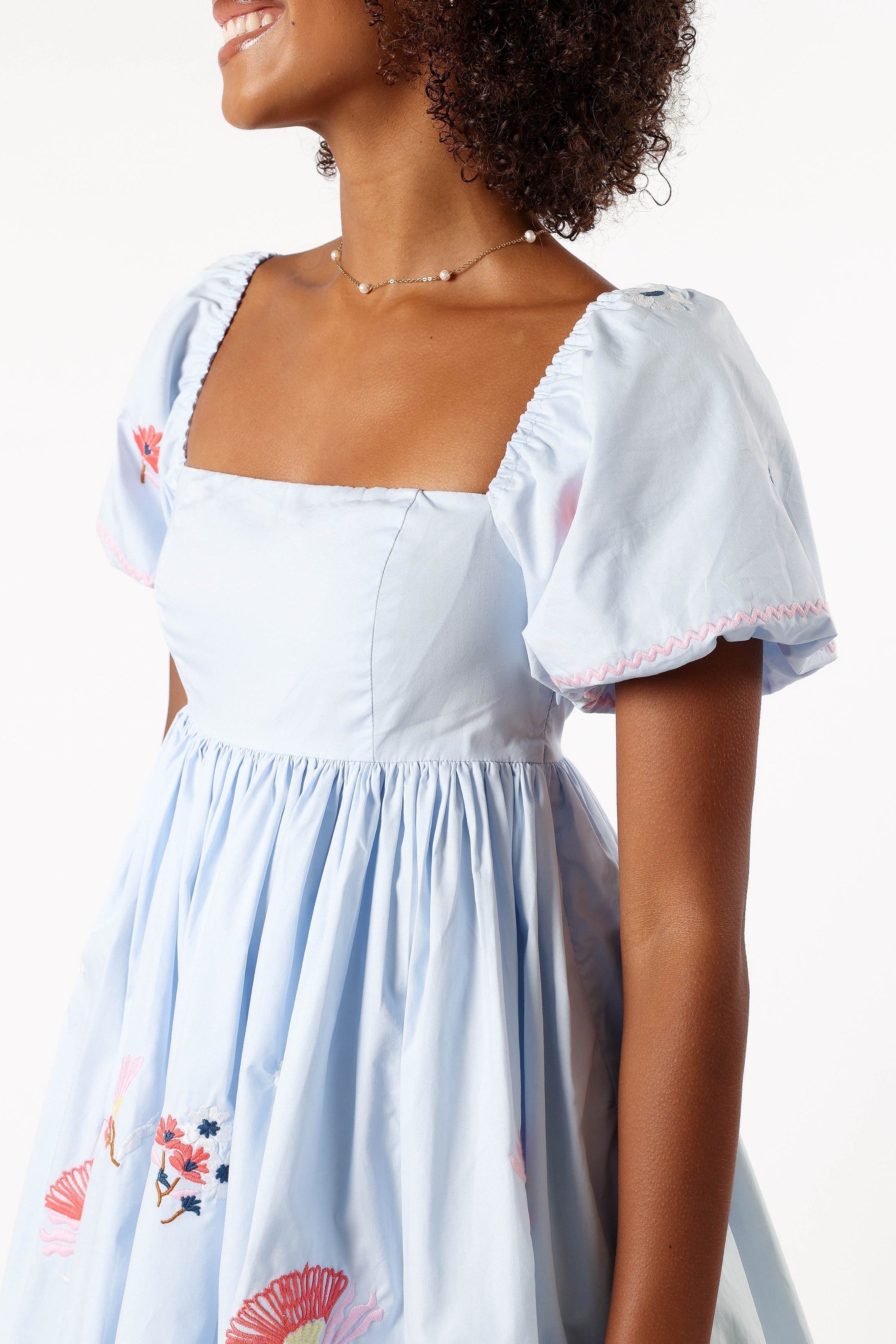 DRESSES @Dianna Mini Dress - Blue