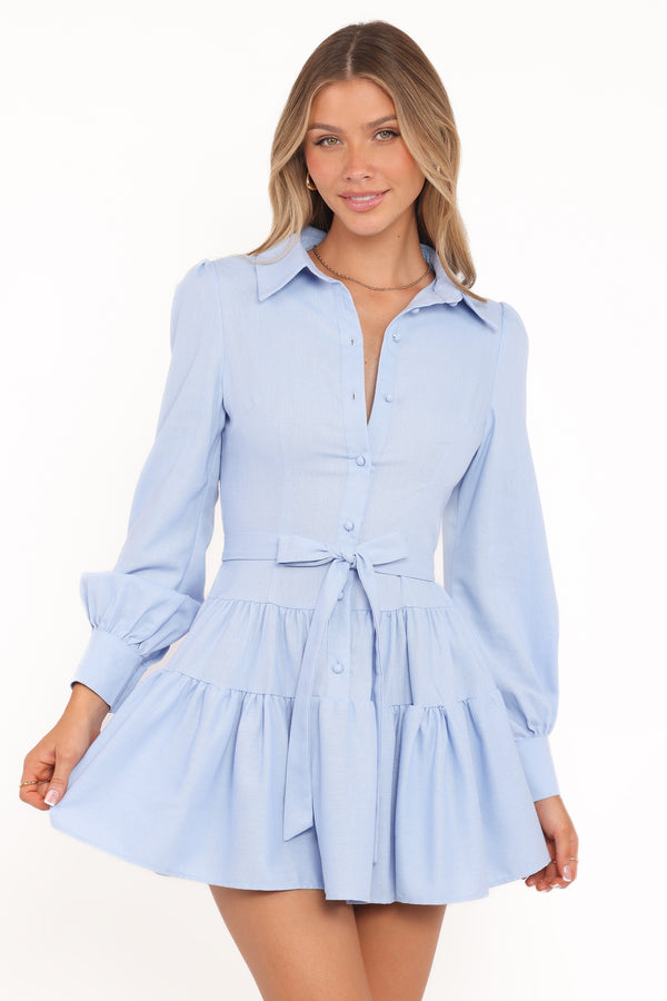 DRESSES Diantha Long Sleeve Mini Dress - Blue