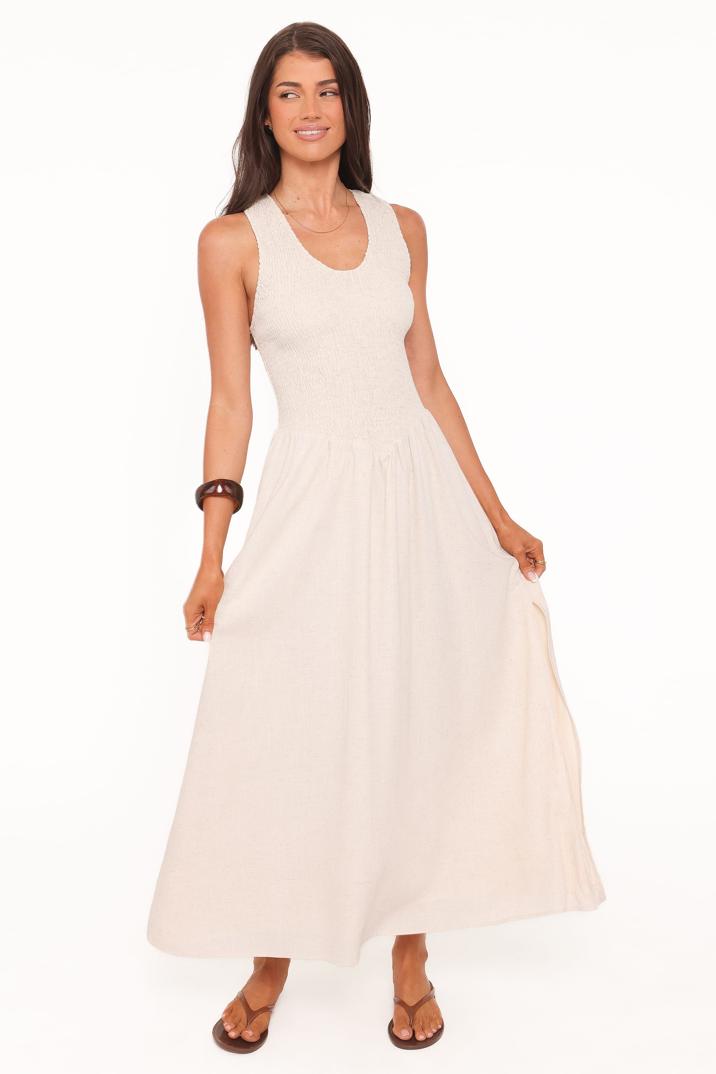 DRESSES Dimity Maxi Dress - Oatmeal