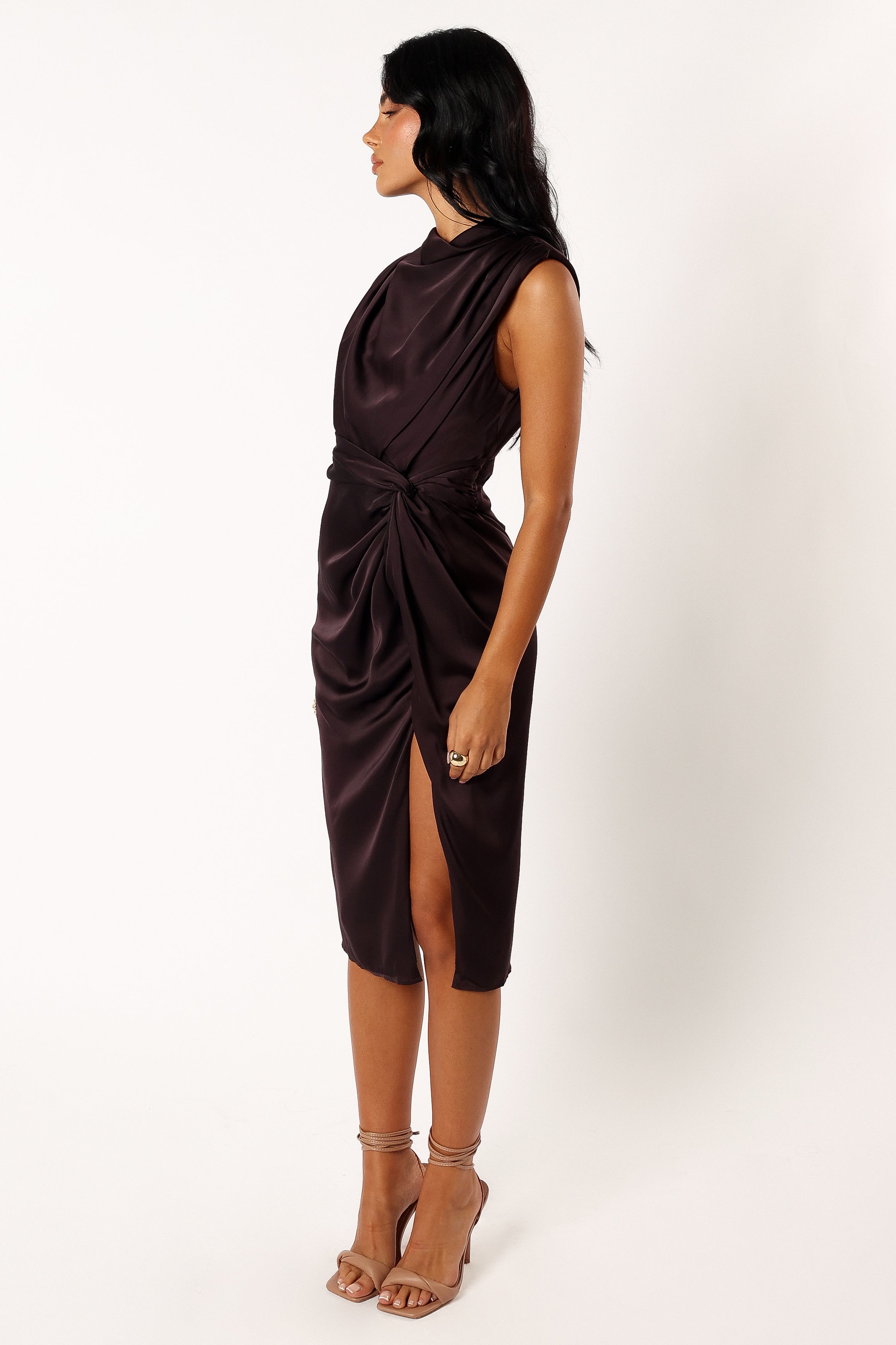 DRESSES Dina Midi Dress - Black Coffee