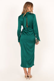 DRESSES @Dionne Long Sleeve Midi Dress - Emerald