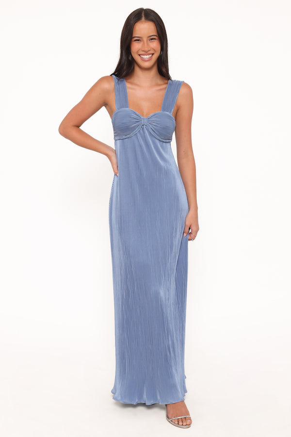 DRESSES Dolores Pleated Maxi Dress - Cornflower Blue