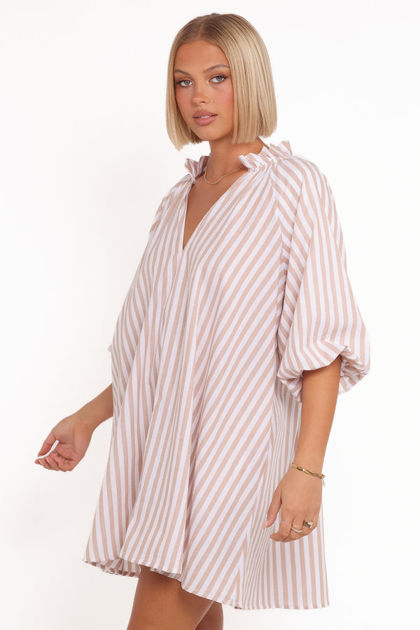 DRESSES Doran Mini Dress - Beige White