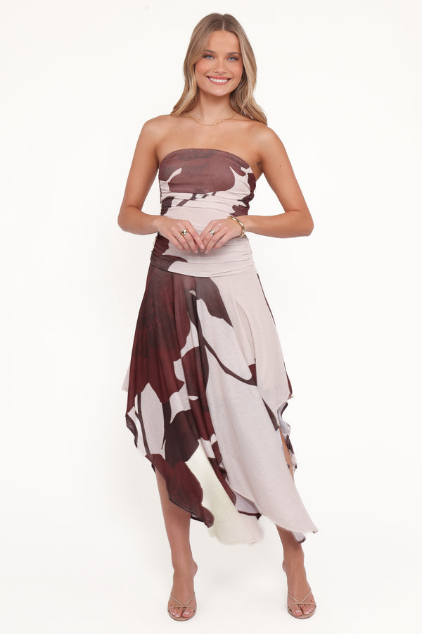 DRESSES Doreen Midi Dress - Brown Floral