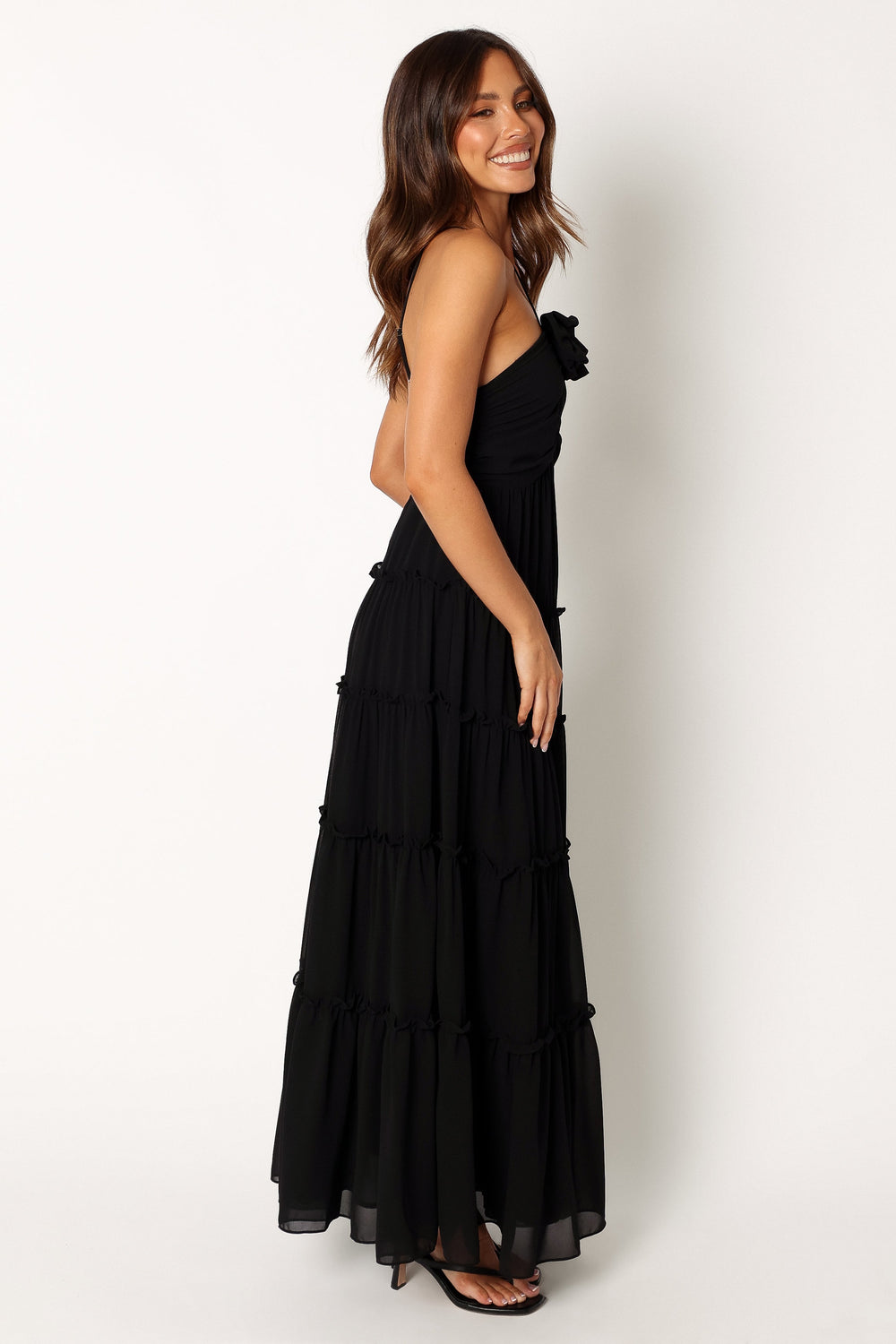 DRESSES @Dottie Halterneck Maxi Dress - Black