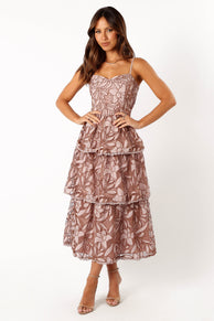 DRESSES @Duala Midi Dress - Blush