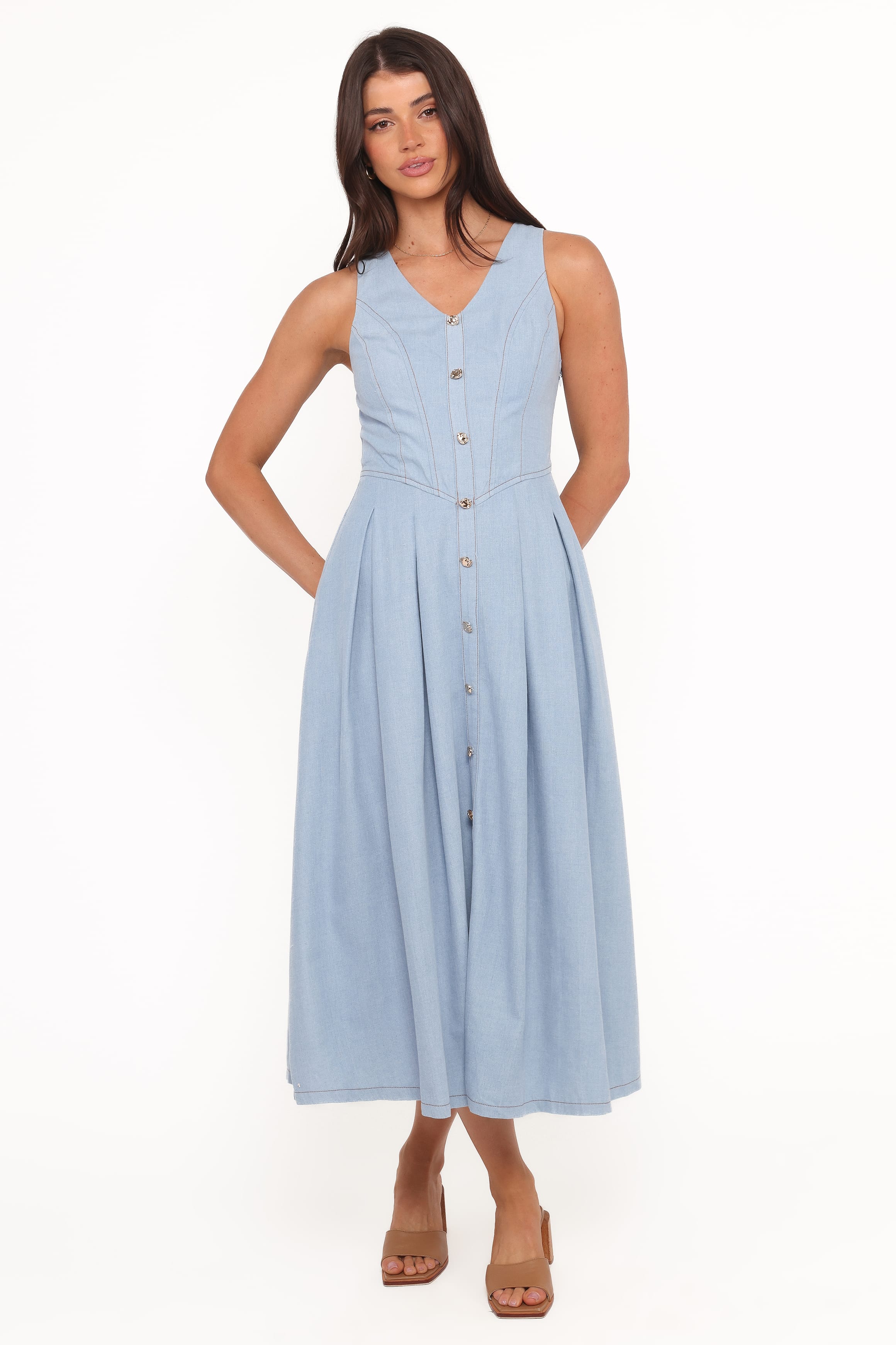 DRESSES Ecoya Midi Dress - Blue